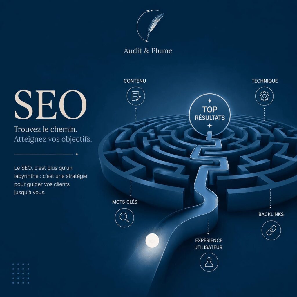 Labyrinthe qui représente le SEO